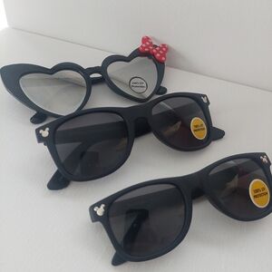 Lot of 3 Mickey Mouse Sunglasses Mini Mouse Sunglasses Family